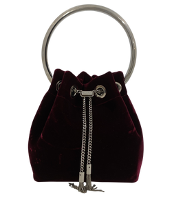 Bolso, terciopelo, morado, 2
